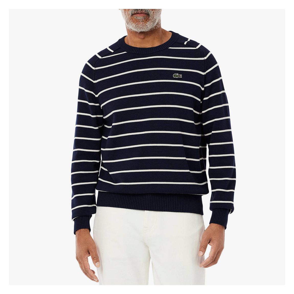 Navy Breton Stripe Sweatshirt main product photo