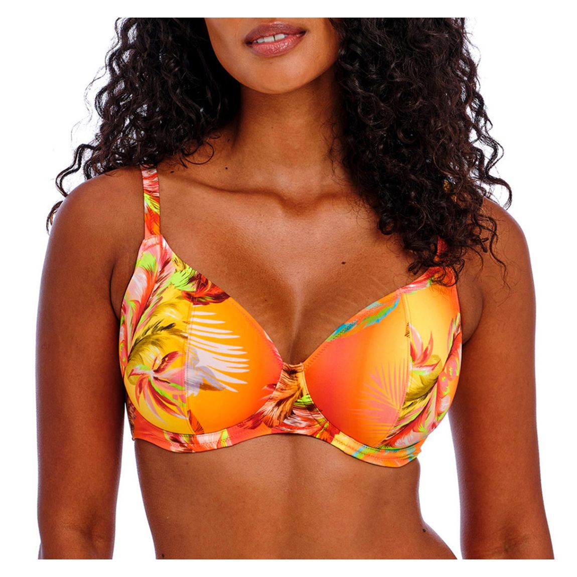 Miami Sunset Plunge Bikini Top main product photo
