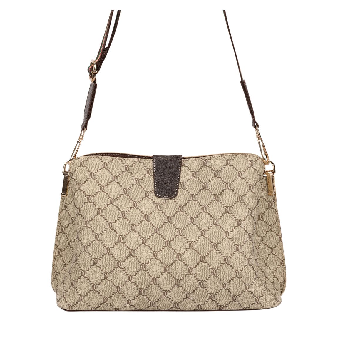 Cream and Brown Shoulder Bag main product photo