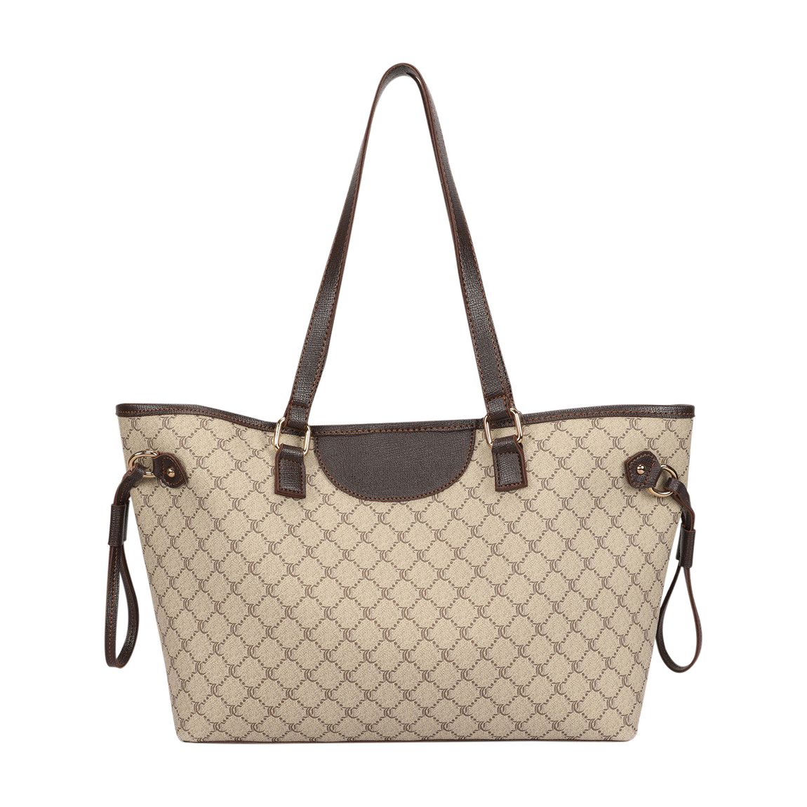 Cream and Brown Tote Bag main product photo
