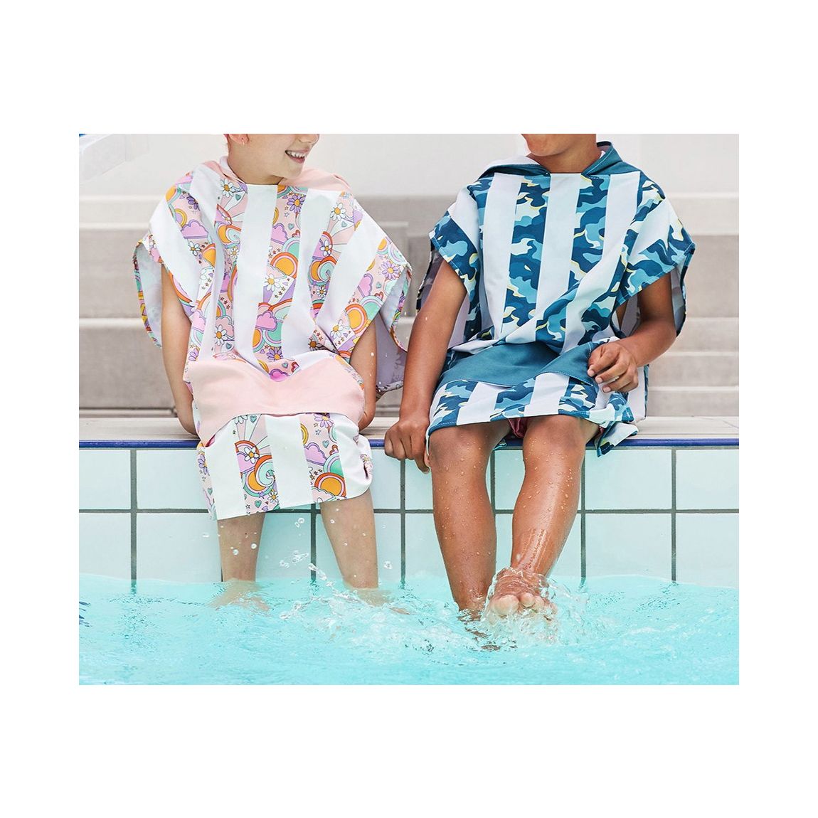 Kids Beach Poncho, Small, Pink Power main product photo