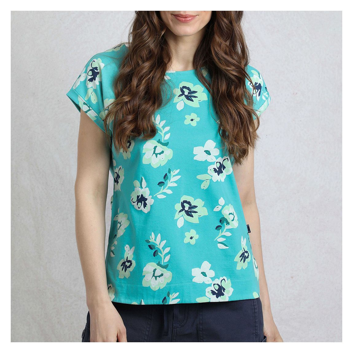 Cyan Paw Paw Organic Printed Jersey Tee main product photo