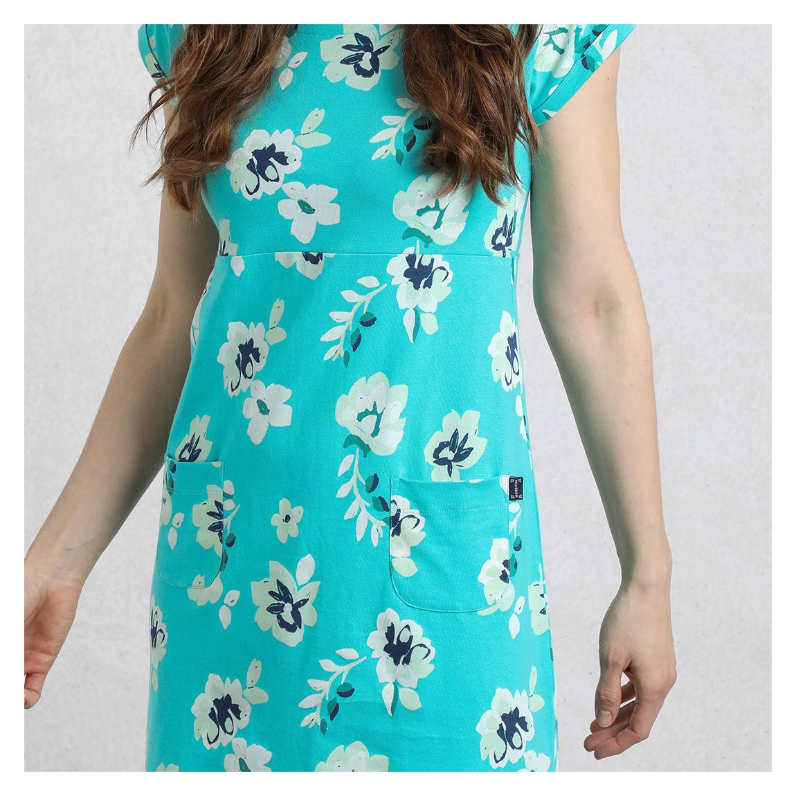 Cyan Tallahassee Organic Printed Jersey Dress main product photo