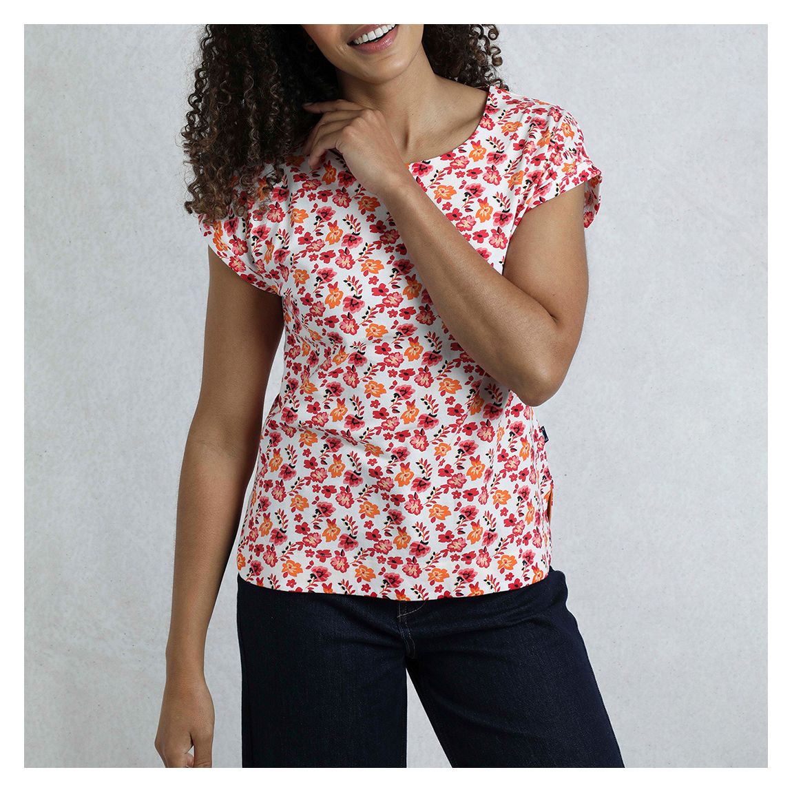 Apricot Paw Paw Organic Printed Jersey Tee main product photo