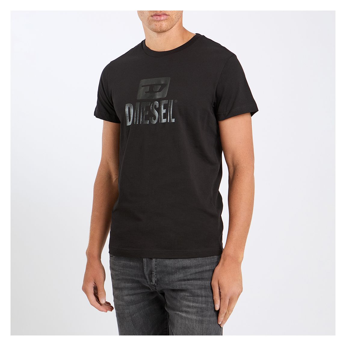 Black Large Printed Logo T-Shirt main product photo