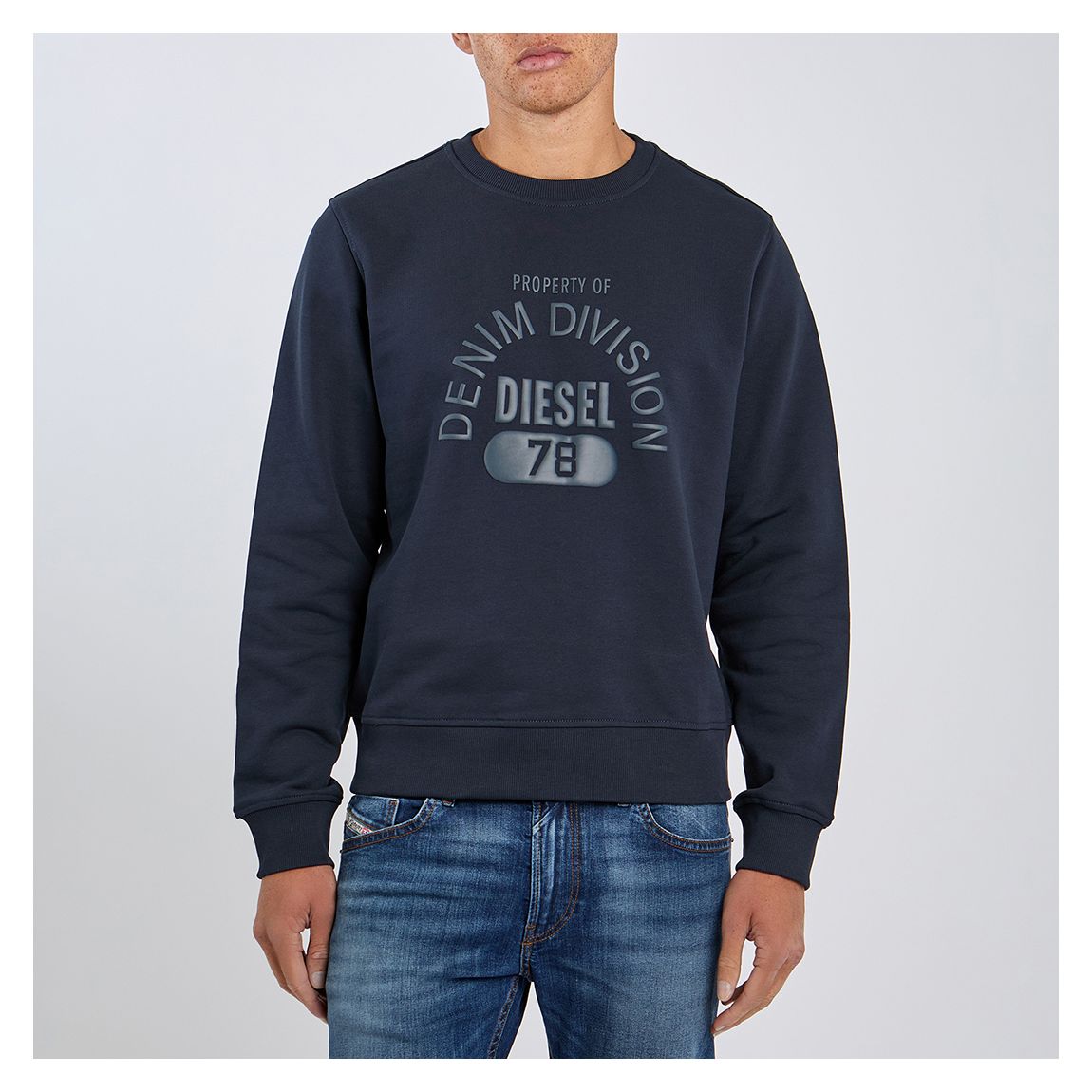 Navy Printed Graphic Logo Sweatshirt main product photo