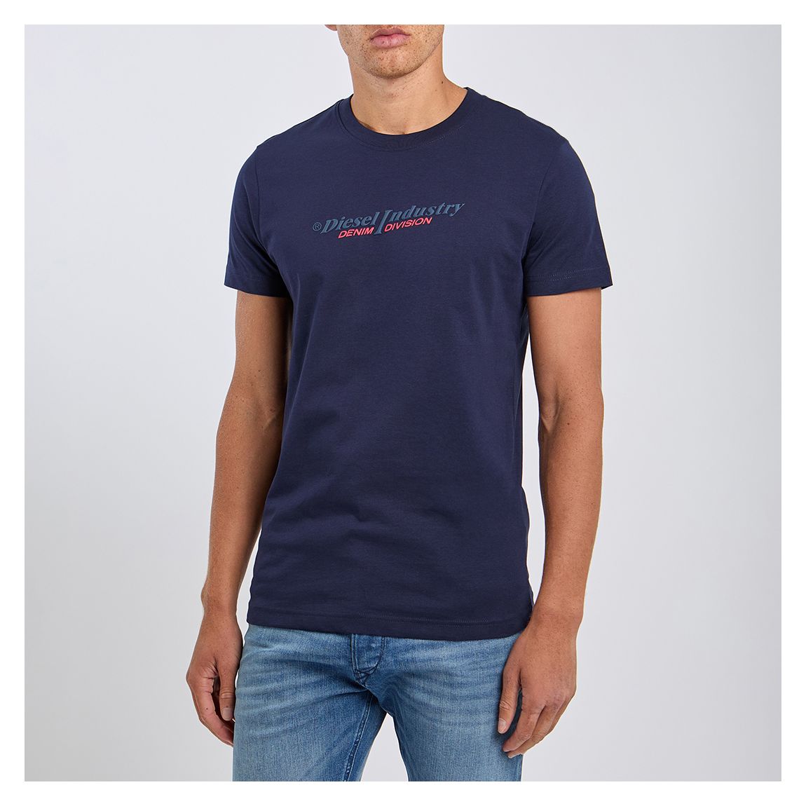 Navy Industry Logo Cotton T-Shirt main product photo