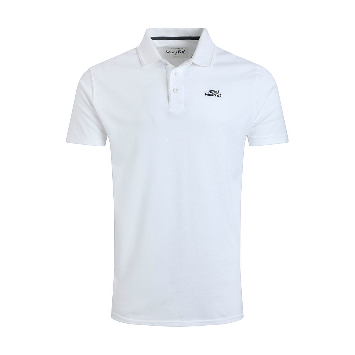 White Pique Polo Shirt main product photo