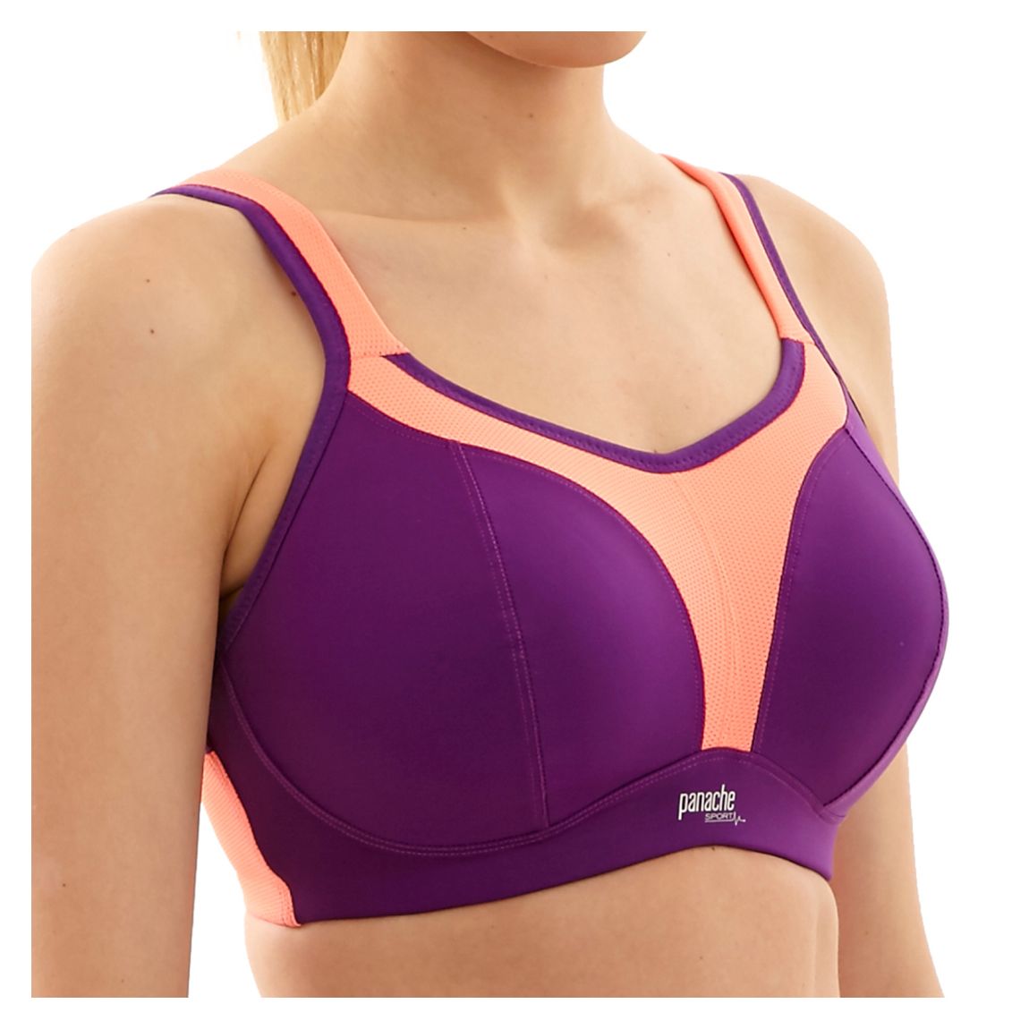 Non Wired Sports Bra-Purple main product photo