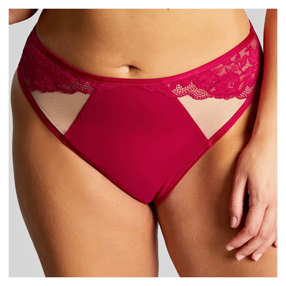 Josephine High Leg Brief-Magenta main product photo