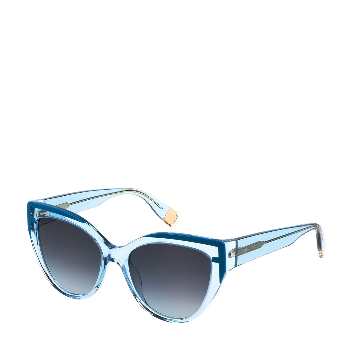 Shiny Transparent Azure Sunglasses 55mm main product photo