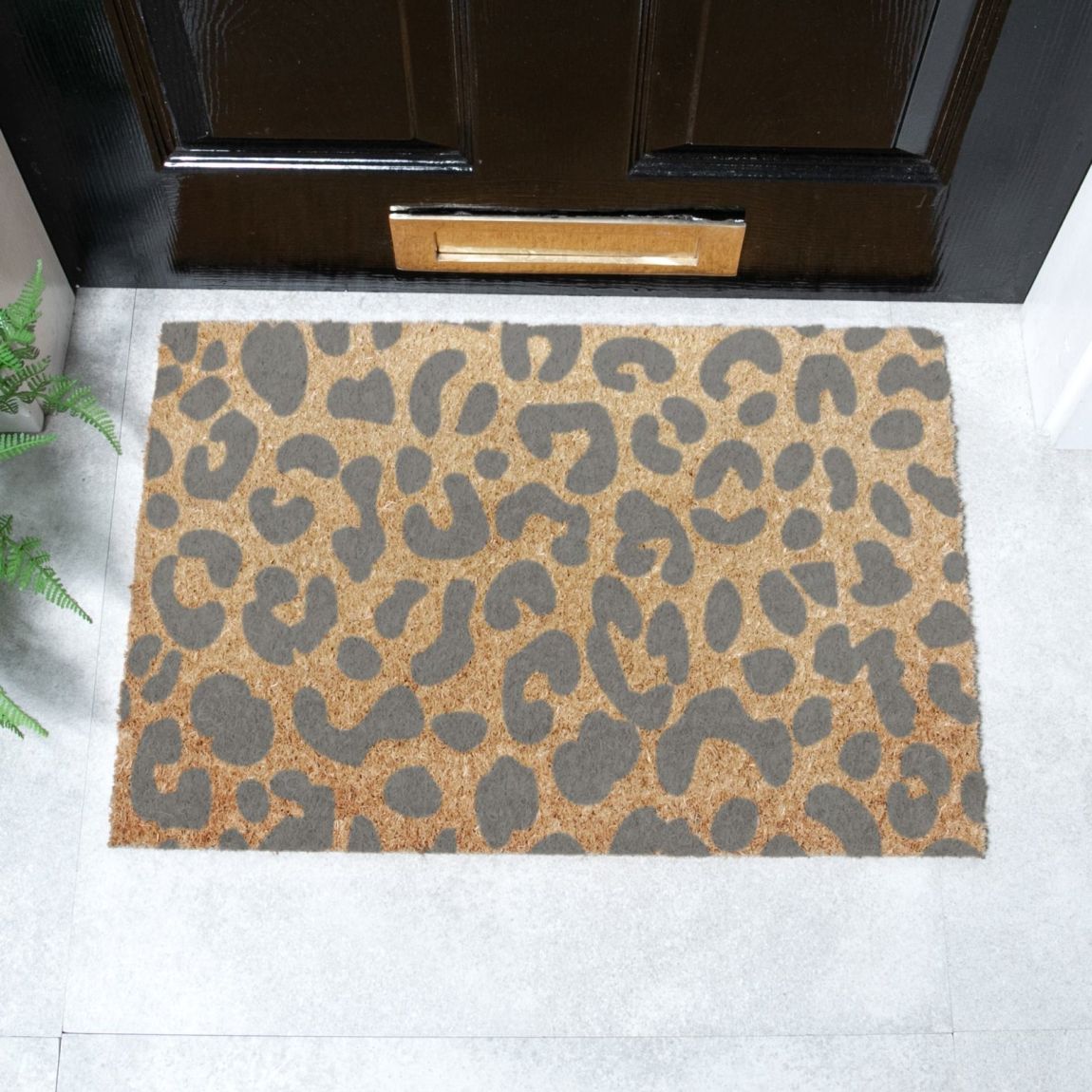 Leopard Print Grey Doormat 60x40cm main product photo