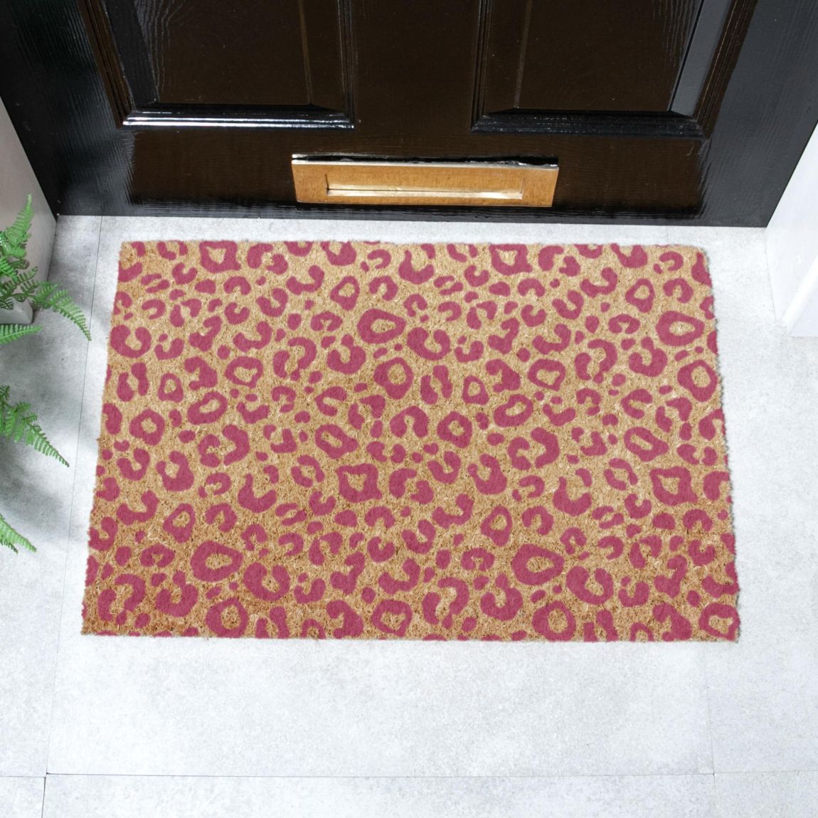 Pink Leopard Print Doormat 60x40cm main product photo