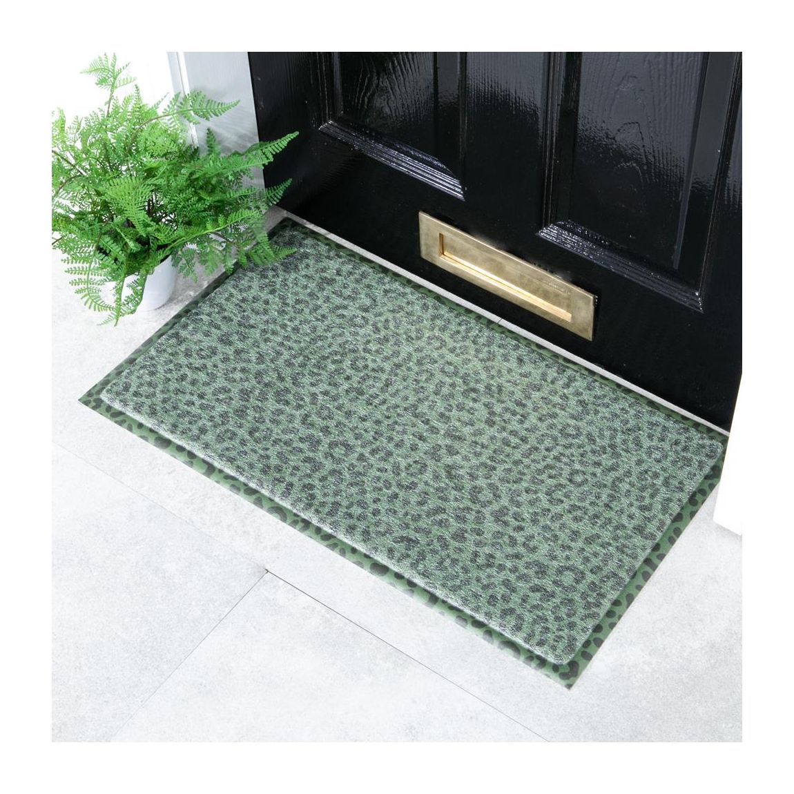 Green Leopard Doormat 70x40cm main product photo