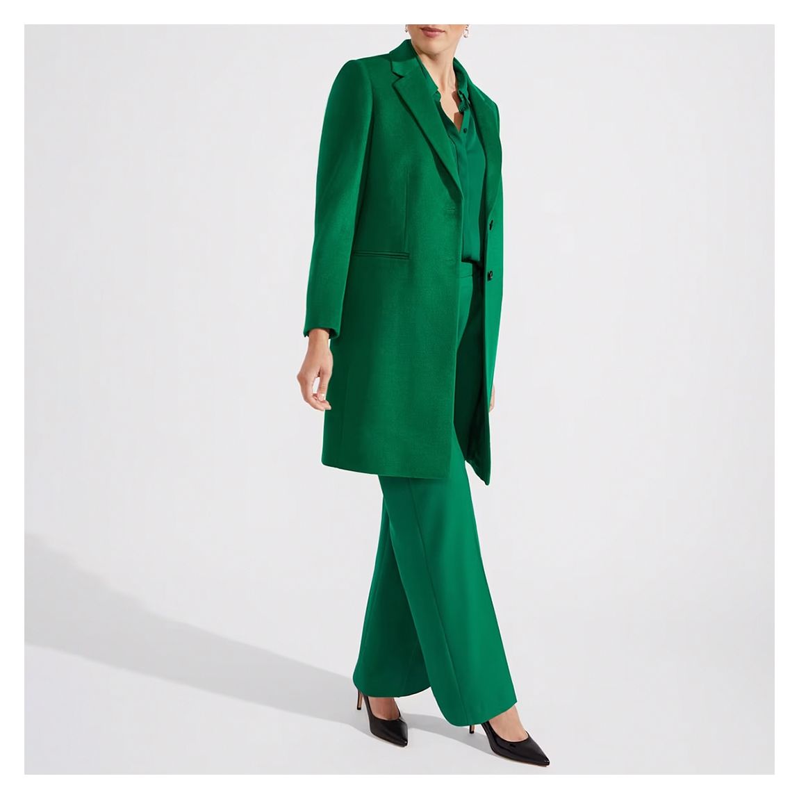 Green Petite Tilda Wool Coat main product photo