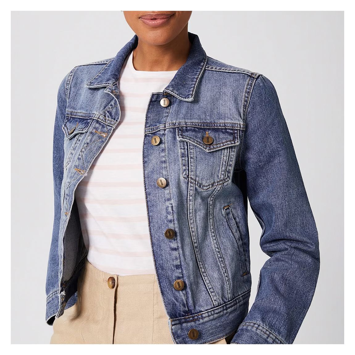 Mid Blue Mariam Denim Jacket main product photo