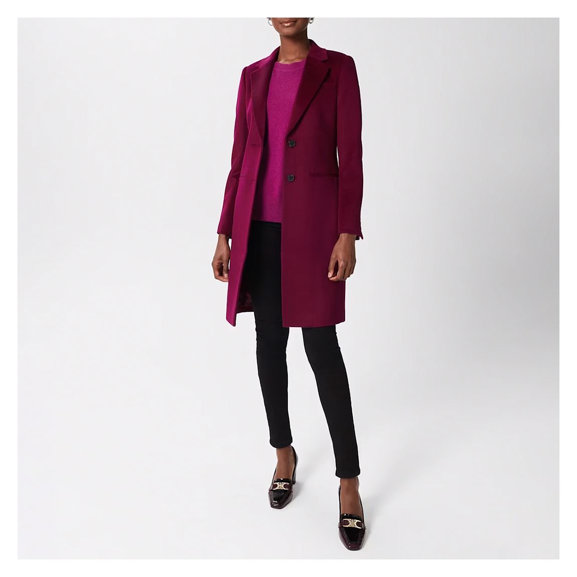 Plum Tilda Wool Coat main product photo