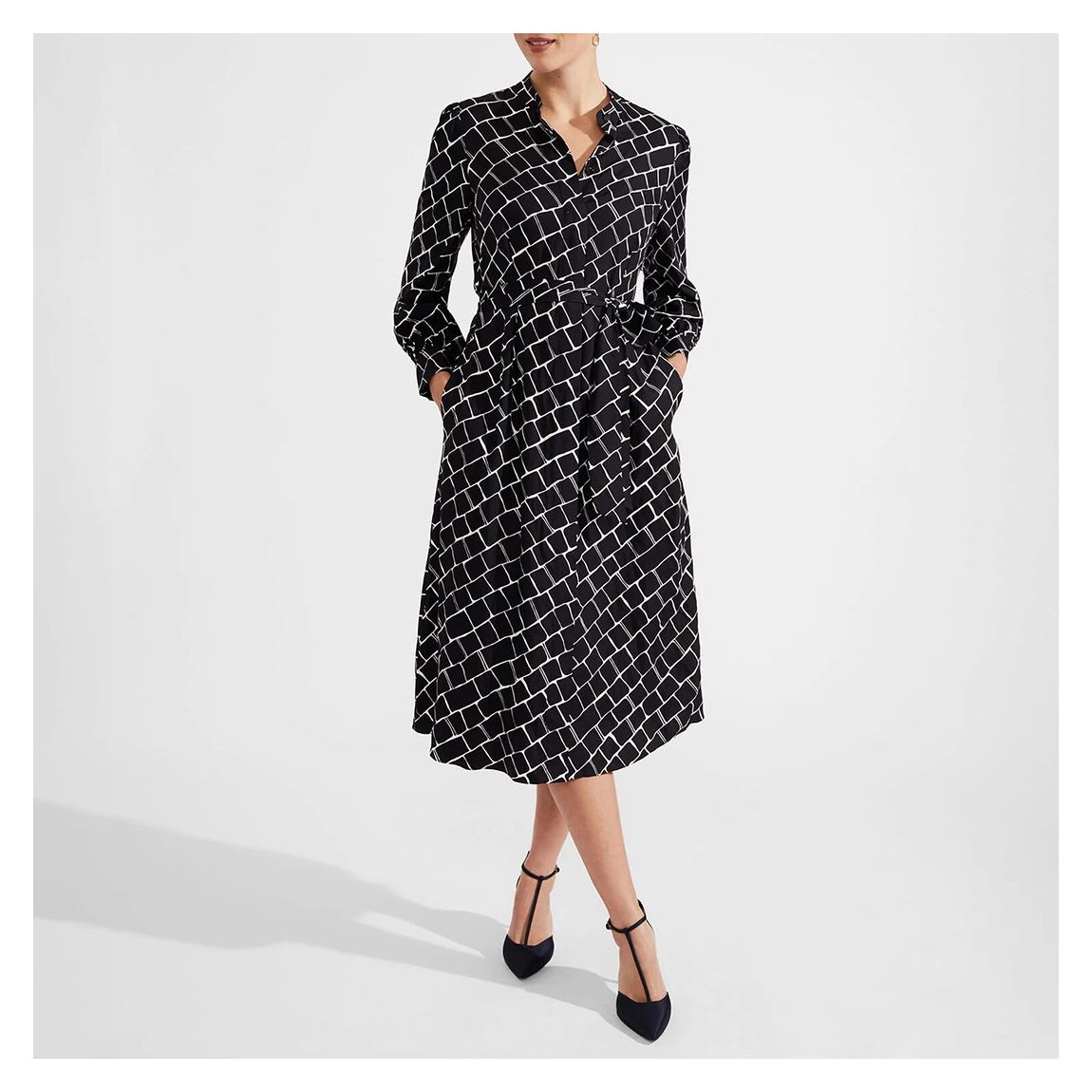 Navy Tile Print Kalani Dress main product photo