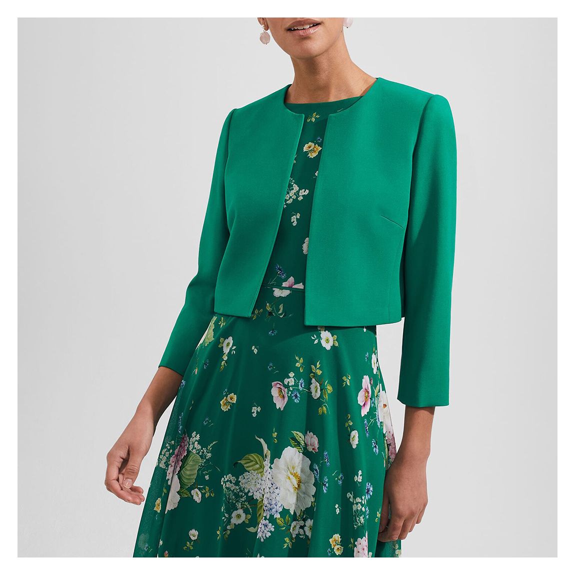 Green Elize Crop Jacket main product photo
