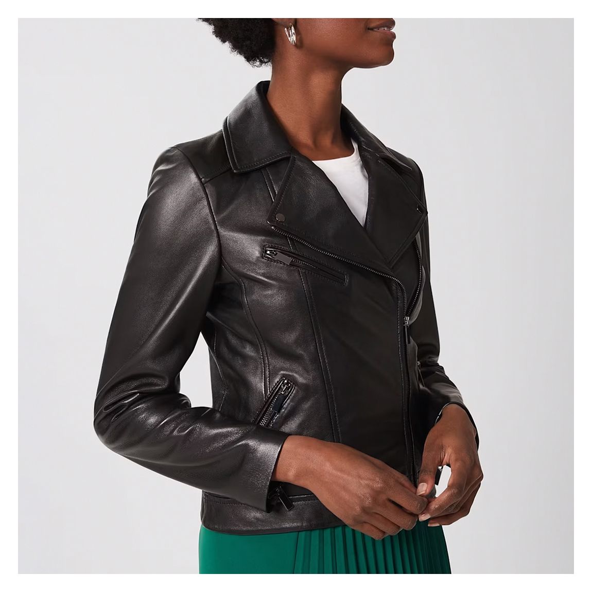Black Dakota Classic Leather Jacket main product photo