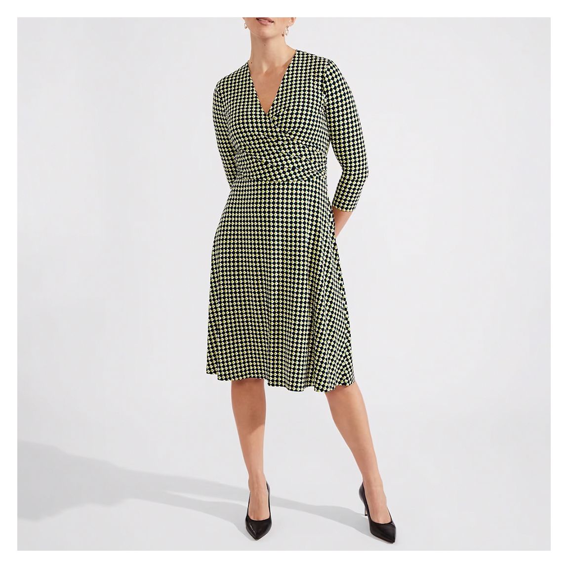 Navy Dina Wrap Jersey Dress main product photo