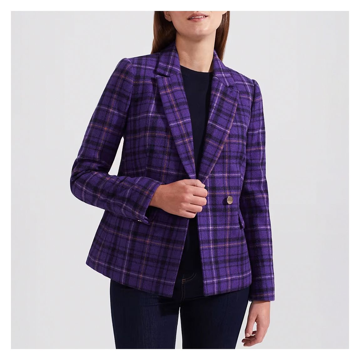 Purple Emberley Tartan Blazer main product photo