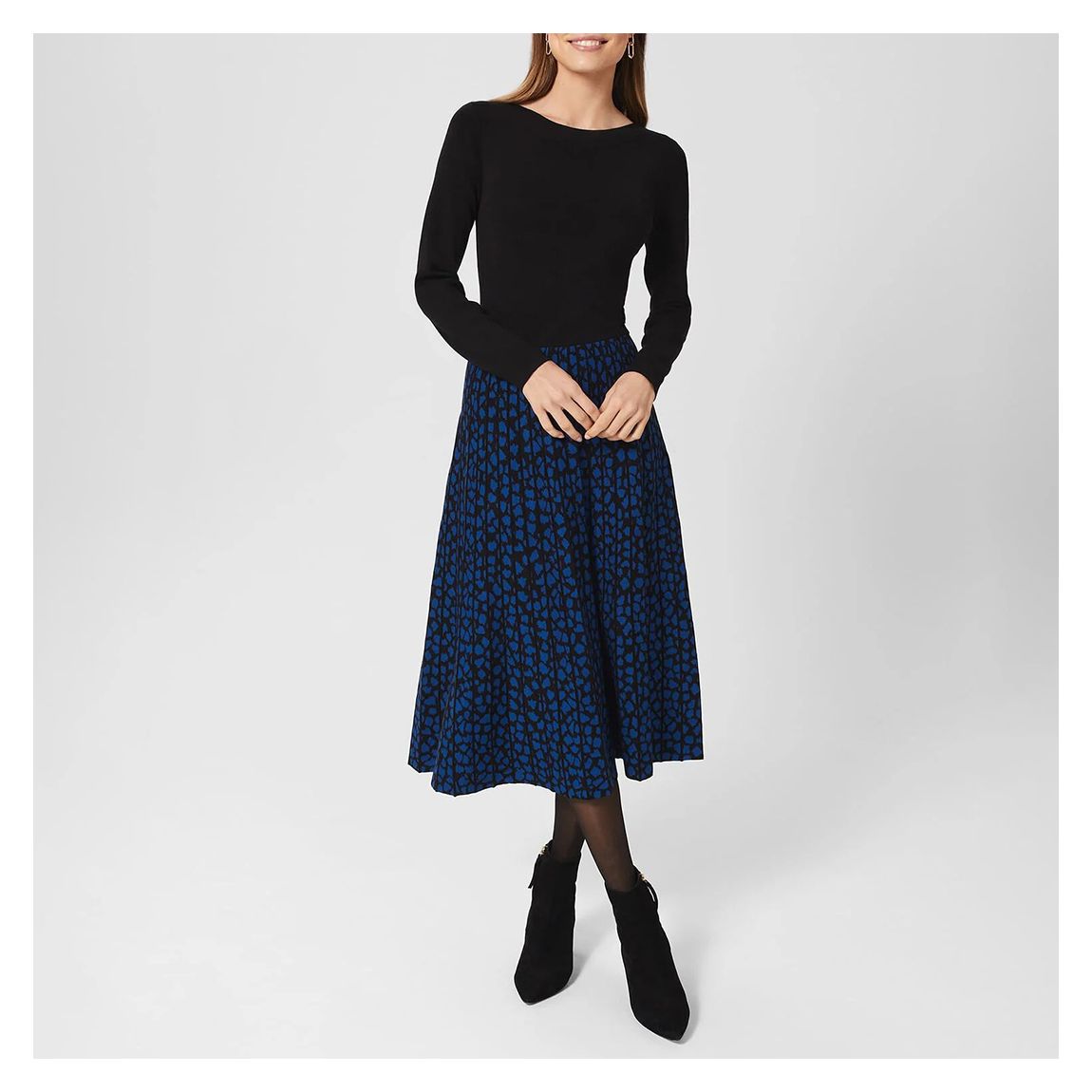 Black/Blue Elena Knit Dress main product photo
