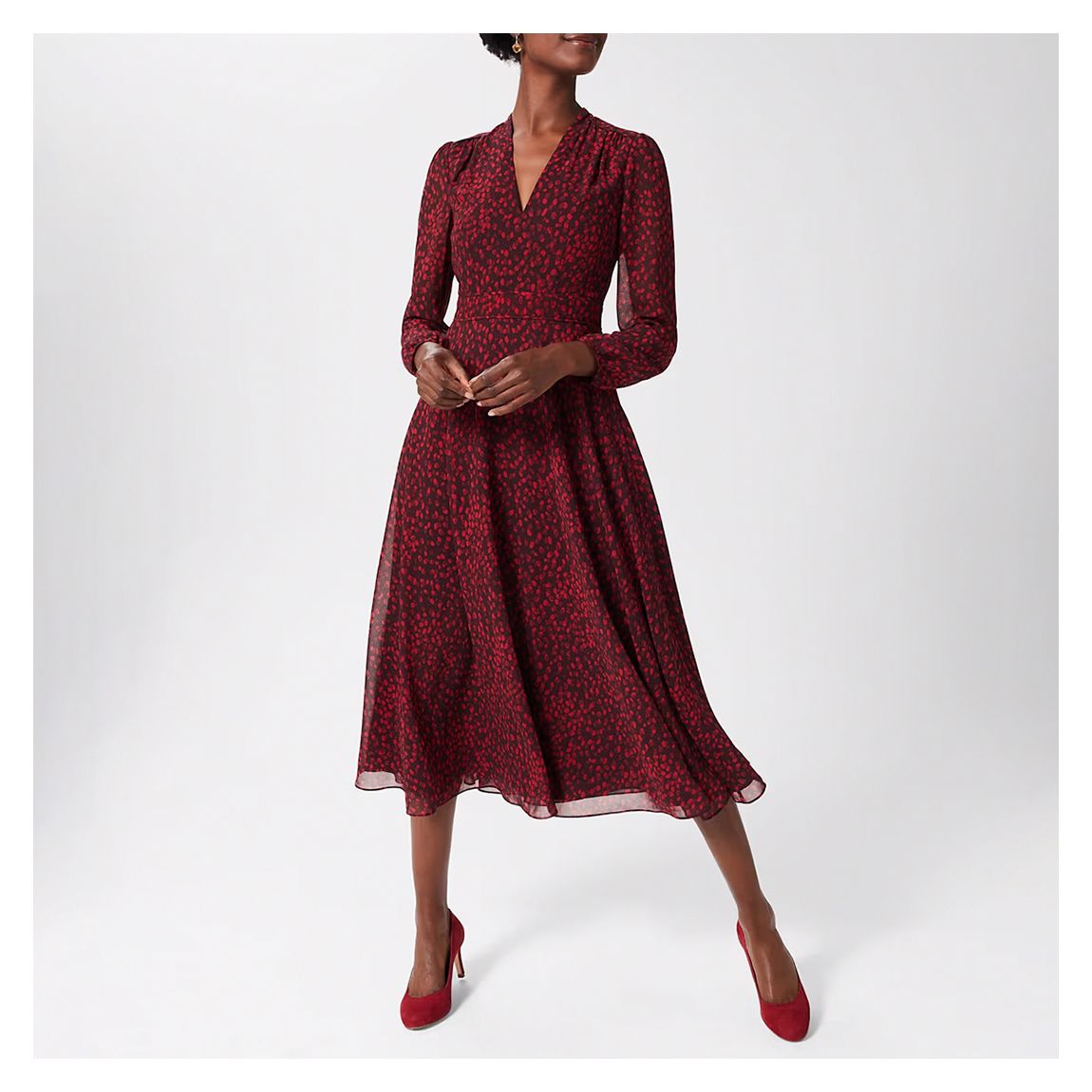 Red Aurora Ditsy Dress main product photo