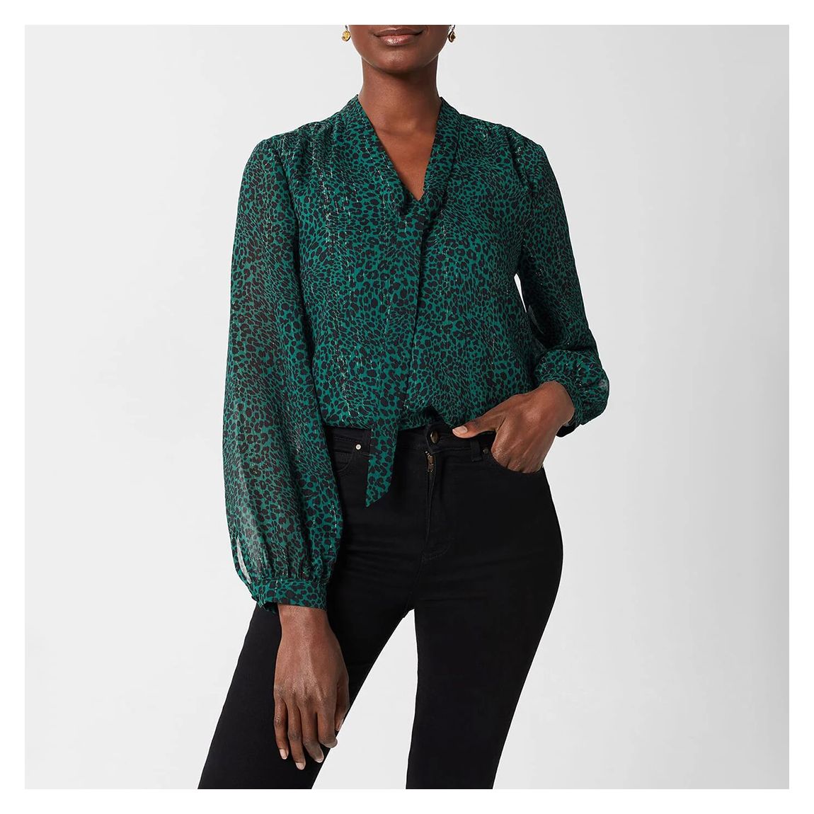 Green Animal Printed Sandy Blouse main product photo