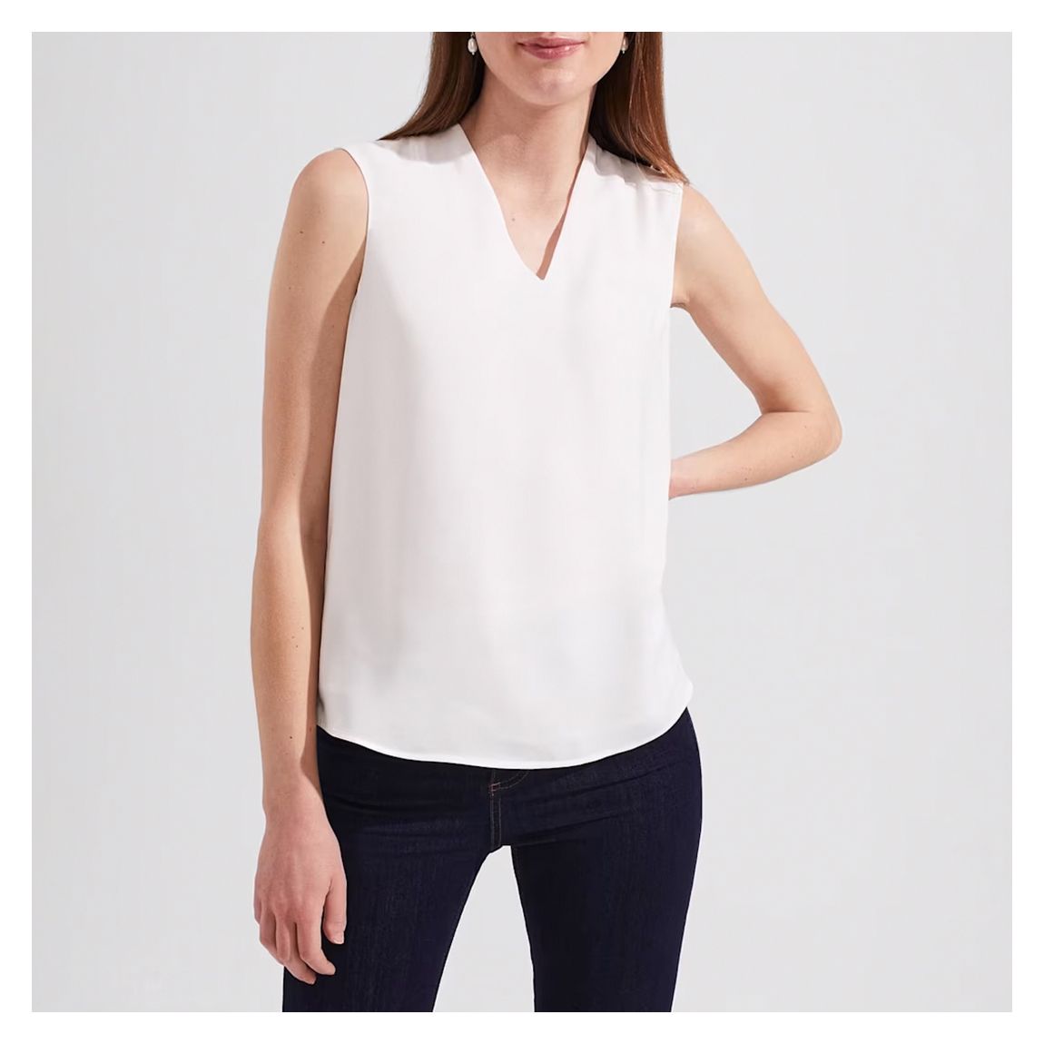 White Nina Sleeveless Blouse main product photo