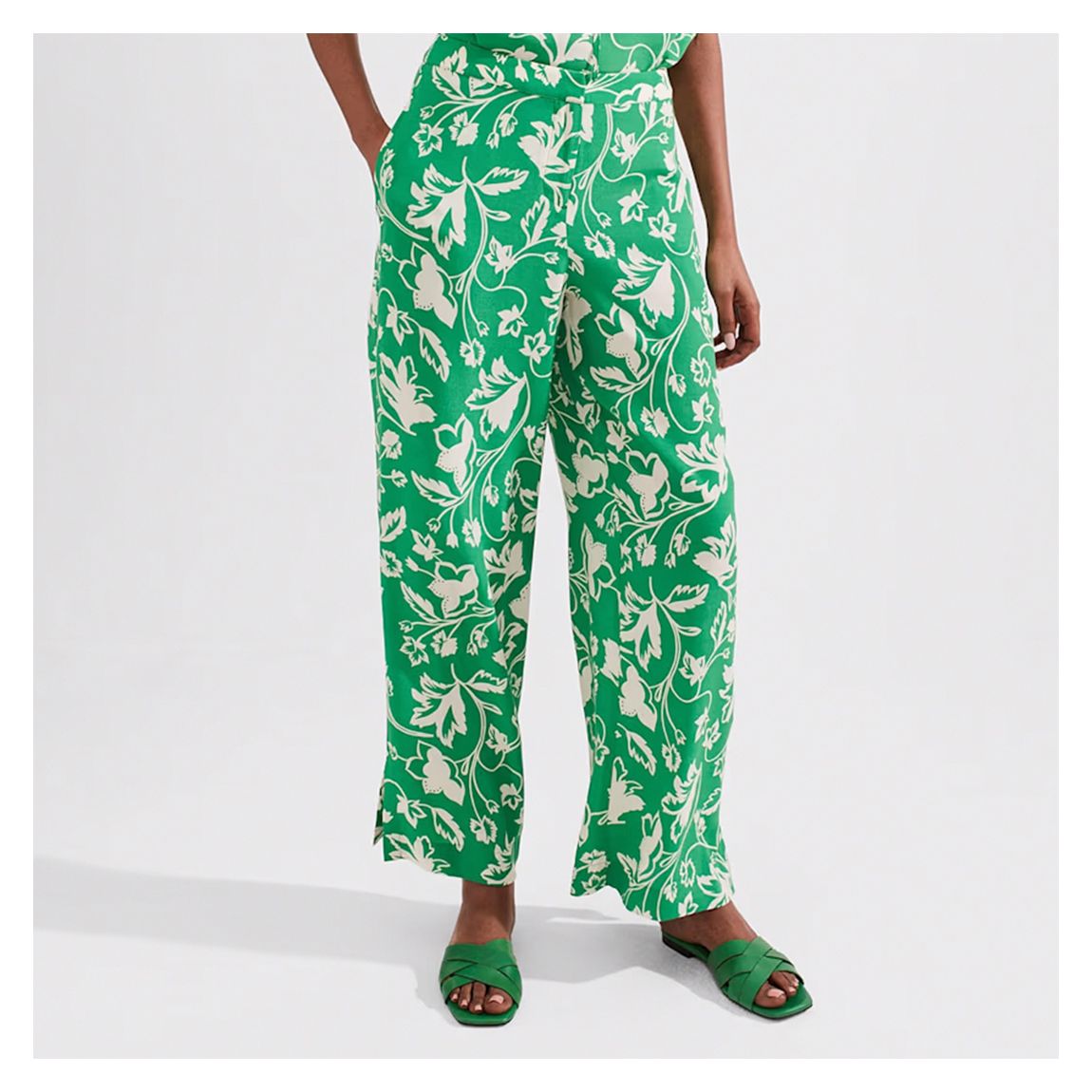 Green Floral Palmer Jumpsuit main product photo