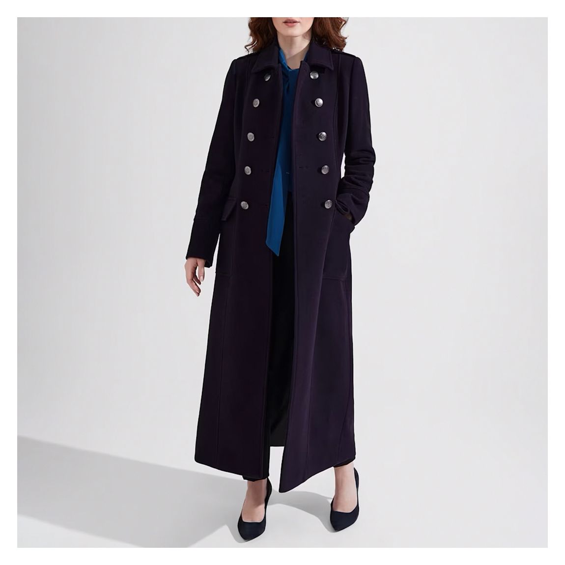 Navy Iris Cashmere Blend Coat main product photo