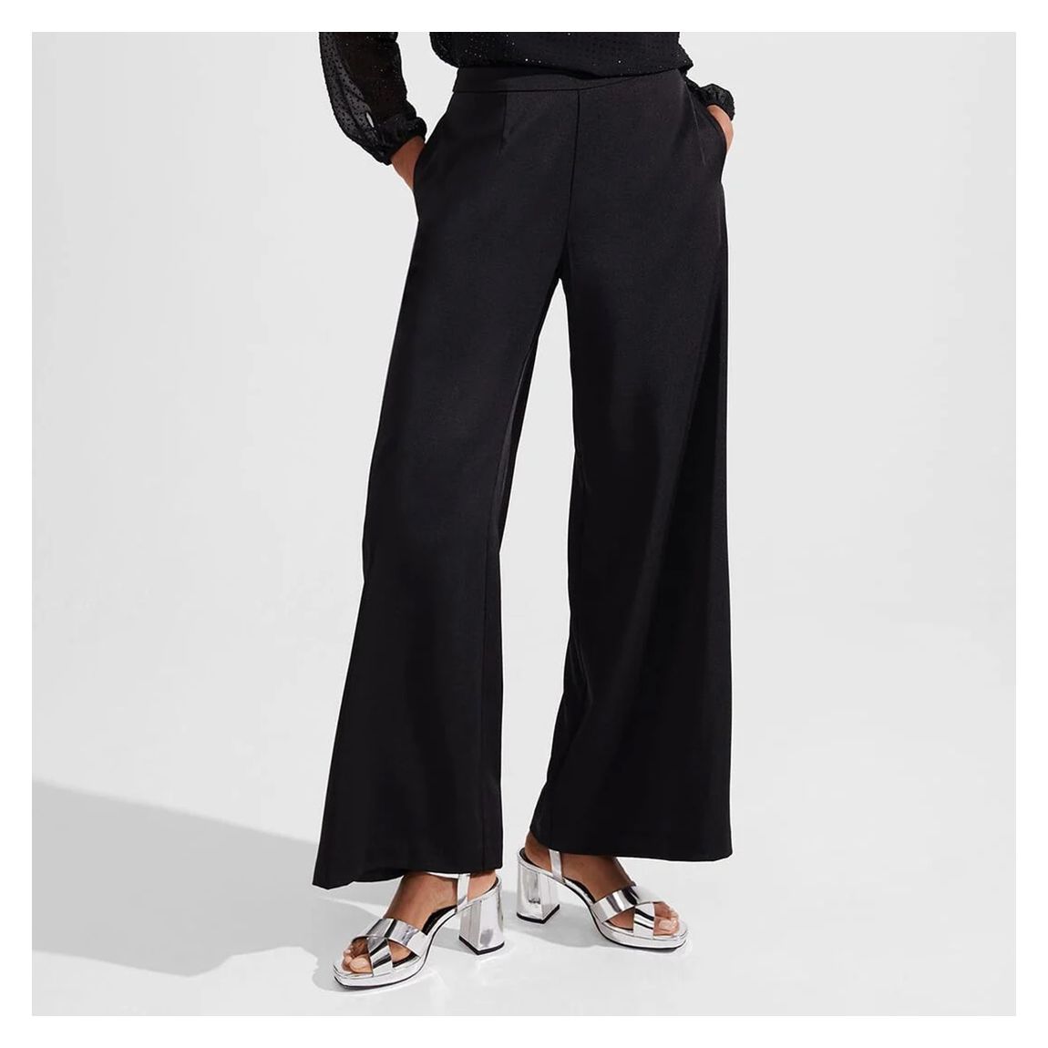 Black Guiliana Wide Trousers main product photo