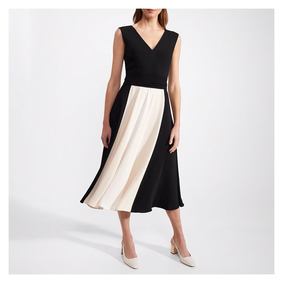 Black/ Cream Rosa Fit and Flare Dress main product photo