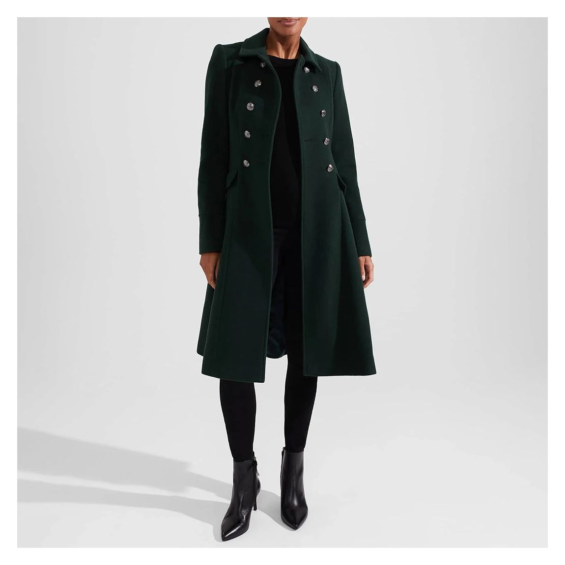Green Clarisse Cashmere Blend Coat main product photo