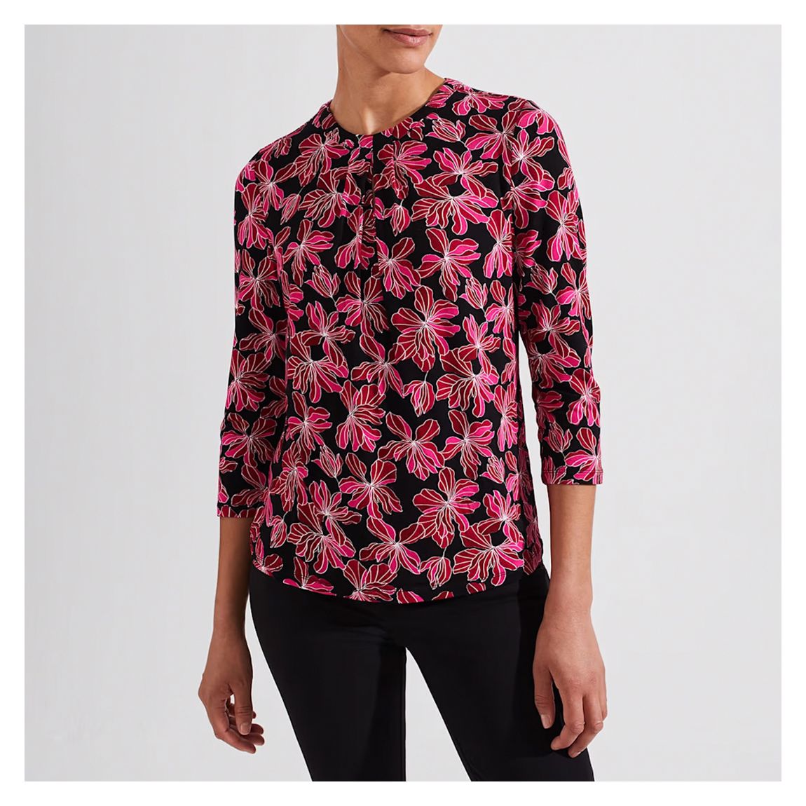 Black/Pink Julia Printed Top main product photo