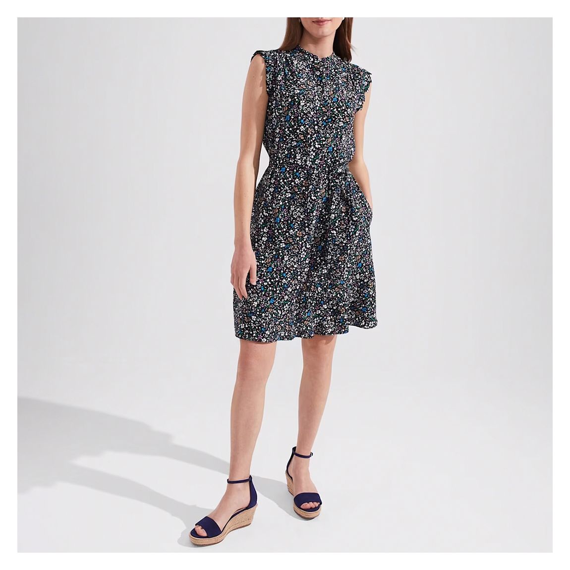 Navy Frida Tie Dress main product photo