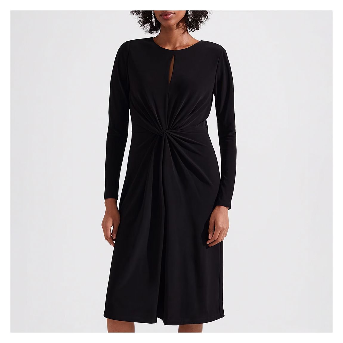 Black Antonia Ruched Front Dress main product photo
