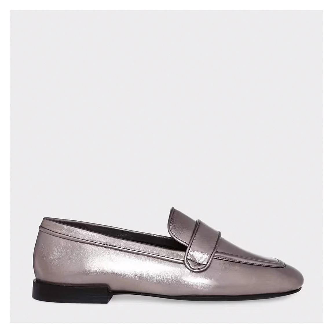 Pewter Vivian Leather Loafers main product photo