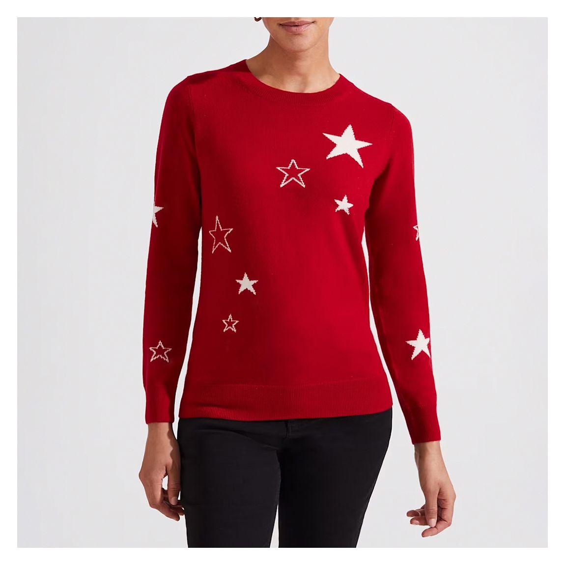 Red Samira Star Wool Blend Jumper main product photo
