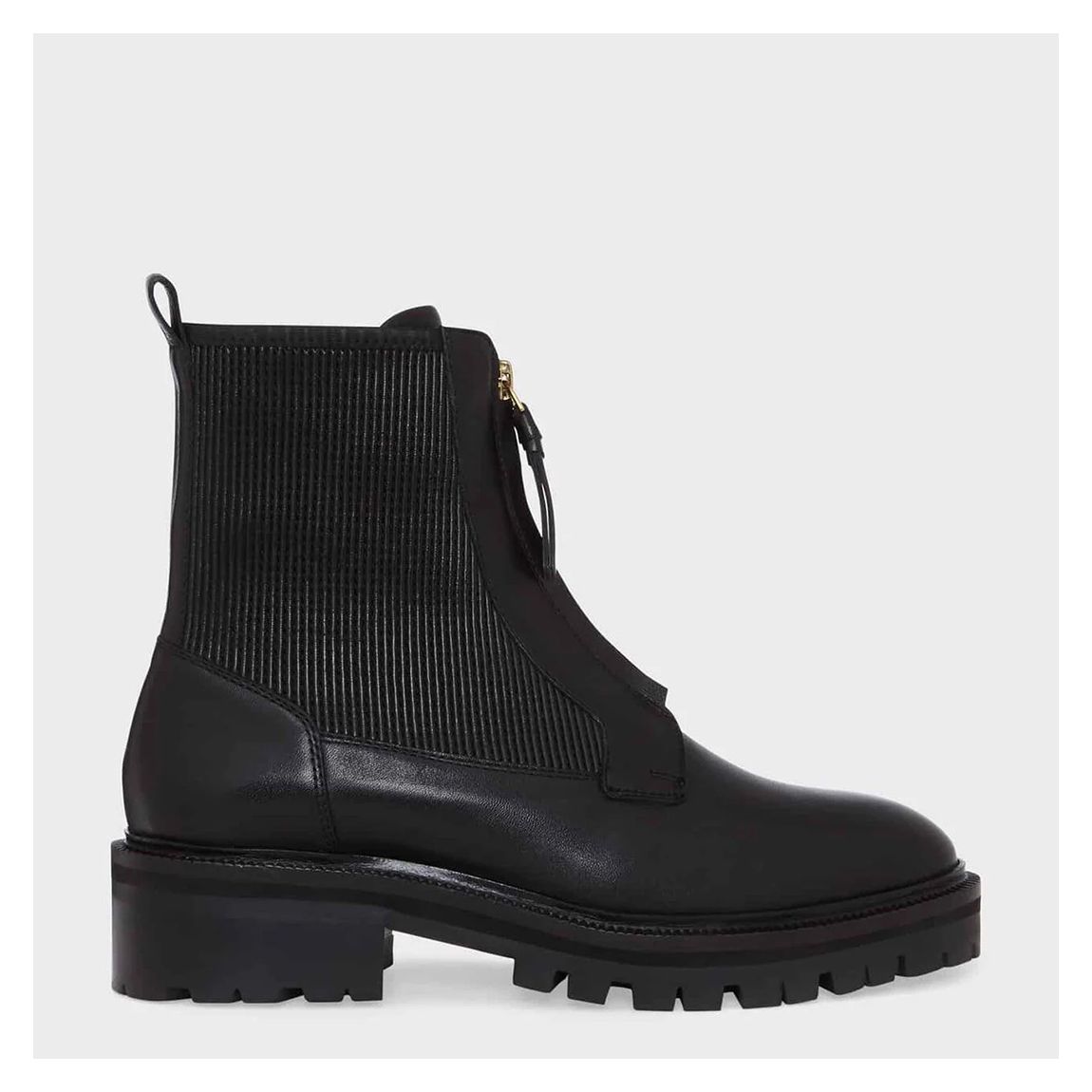 Black Trinity Zip Leather Boot main product photo