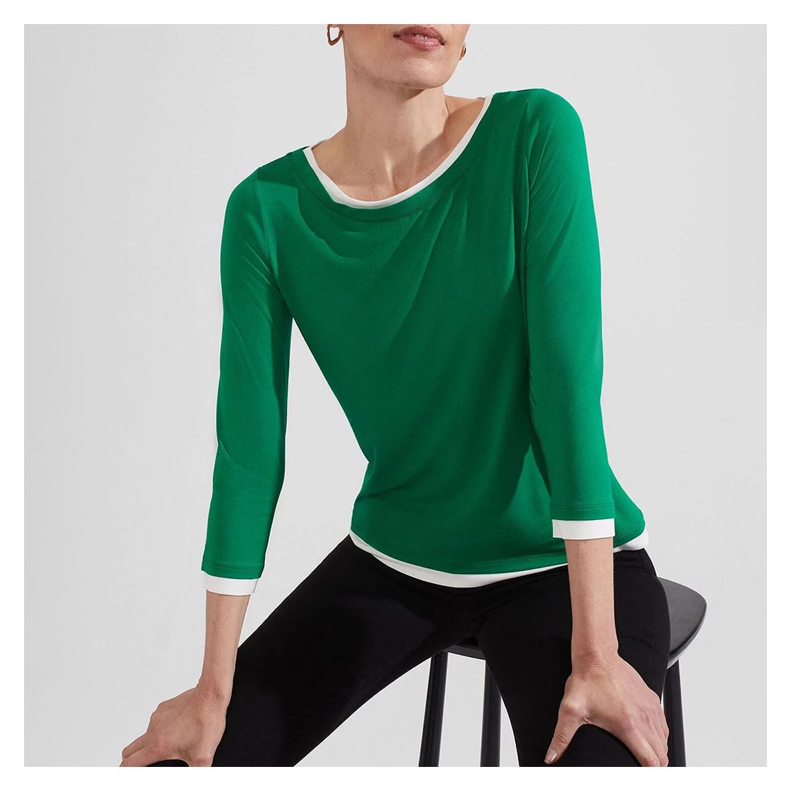 Green Delaney Layered Top main product photo