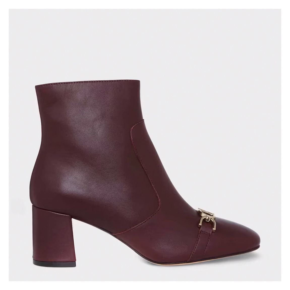 Red Rosella Trim Leather Ankle Boots main product photo