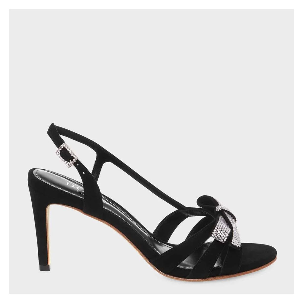 Black Anastasia Bow Sandals main product photo