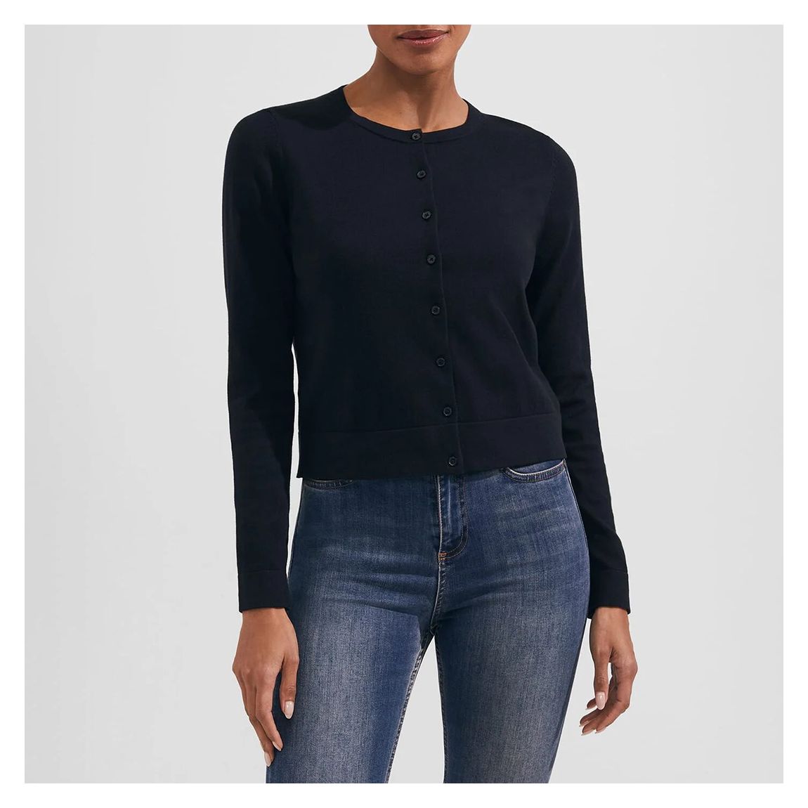 Navy Michelle Cotton Blend Cardigan main product photo