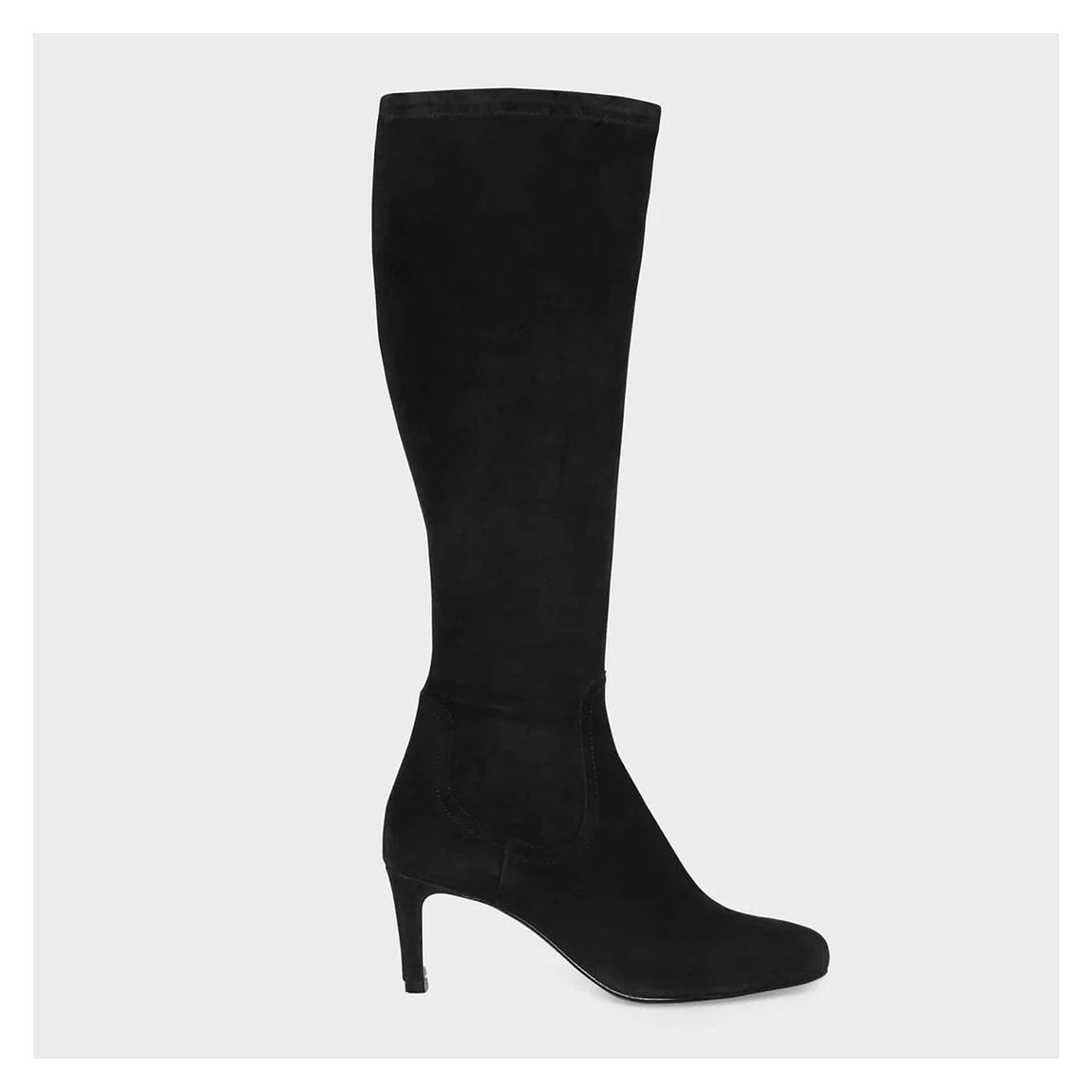 Black Lizzie Stretch Suede Boots main product photo