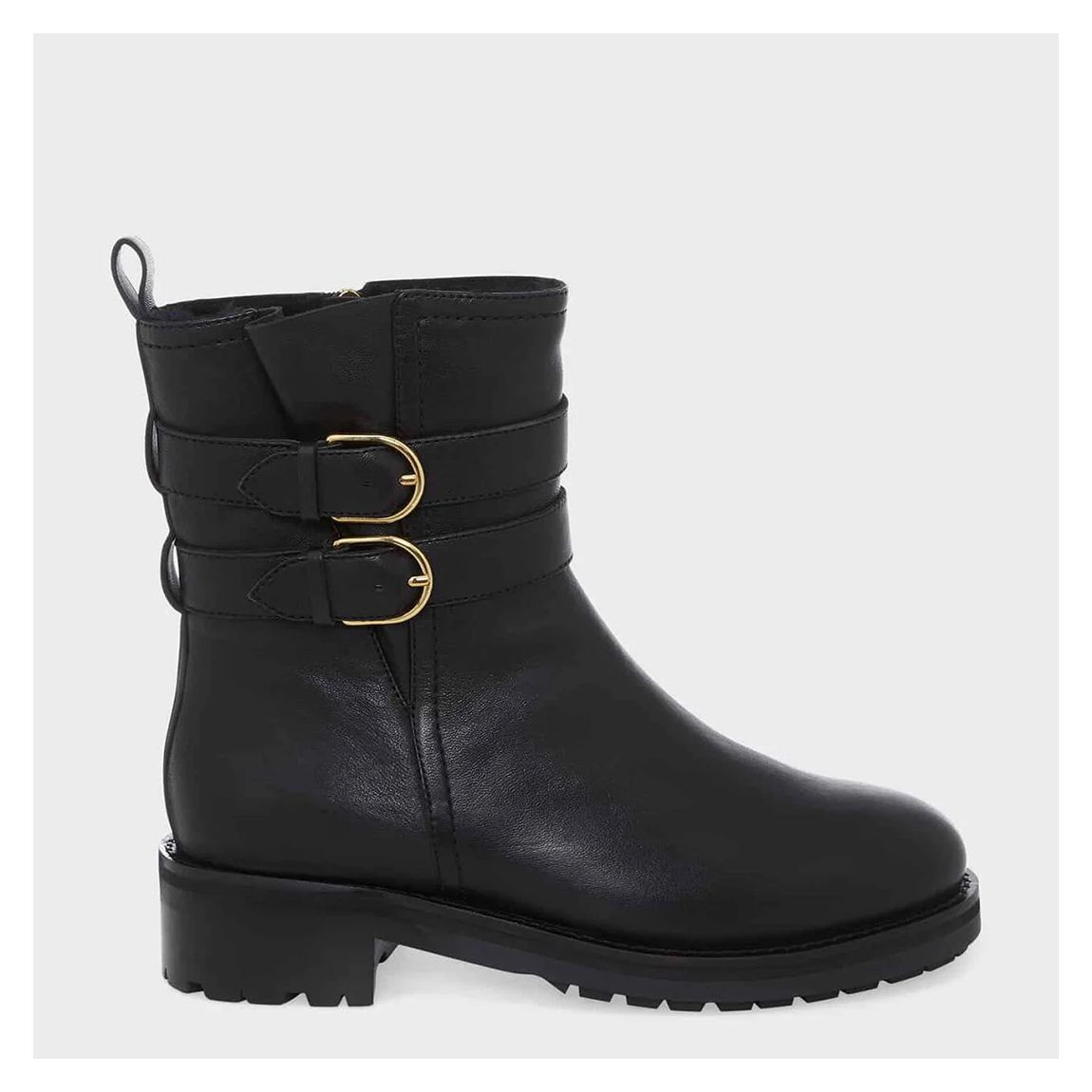 Black Matilda Leather Ankle Boots main product photo