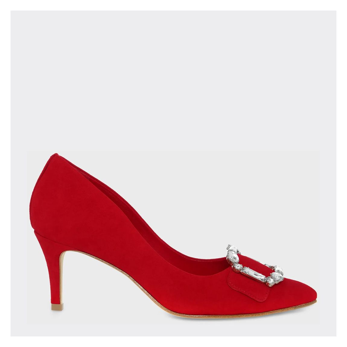 Red Lucinda Suede Court Shoes main product photo