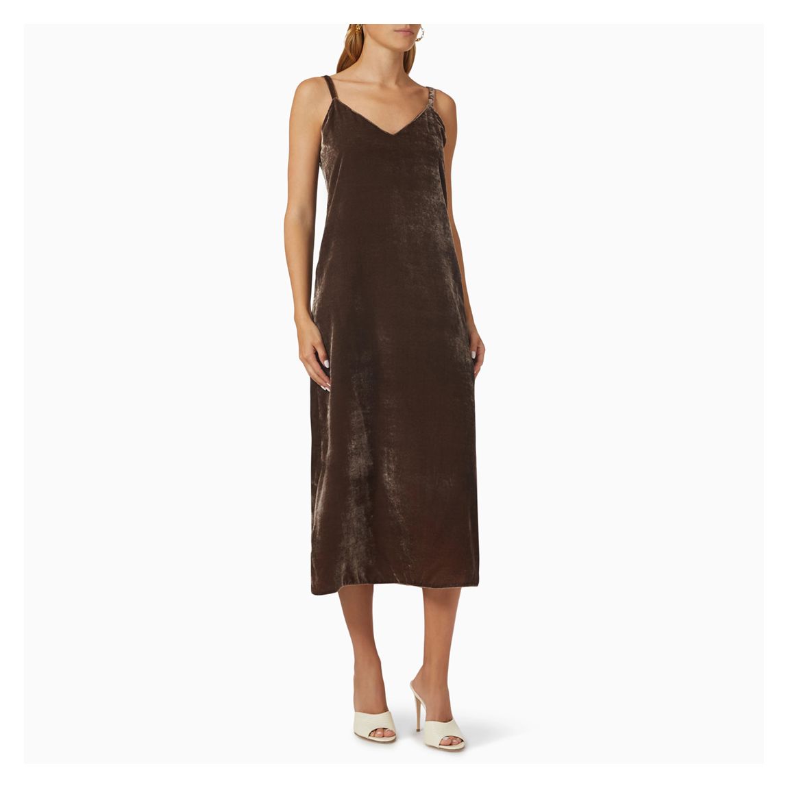 Dark Brown Gaia Midi Dress main product photo