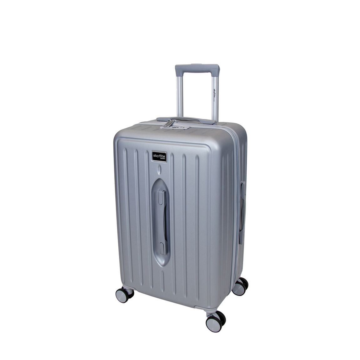 Silver Modern Trunk 67cm Medium Single Suitcase main product photo